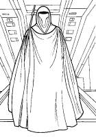 A coloring page of star wars
